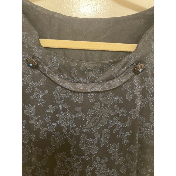 Vintage 1950s Dress & Bolero Jacket Set Nylon Floral Mid Century with Belt - Picture 10 of 12